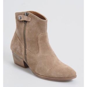 Sofft Padma stone taupe suede bootie